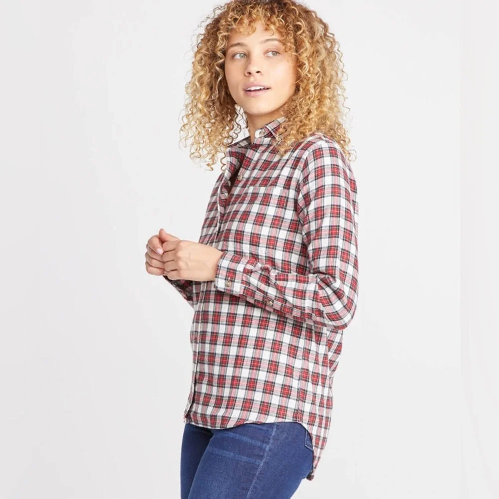 Marine layer Kendall Button Down in Red Plaid - Picture 6 of 8